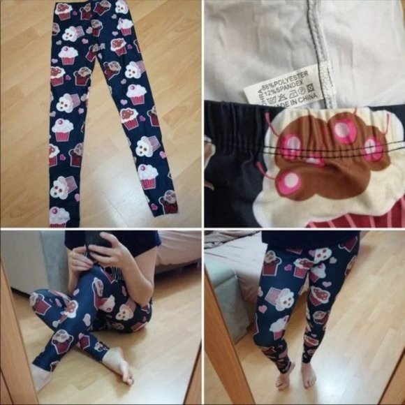 Muffin Print Super Soft Leggings - One Size - Picture 4 of 7